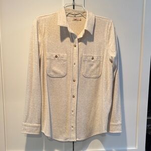 Faherty Cream Button-Up Shirt